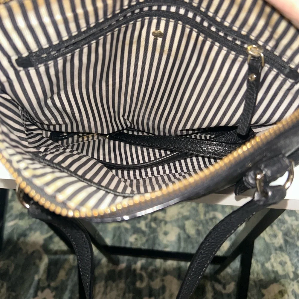 Black Leather Kate Spade Tote Bag - Picture 4 of 10
